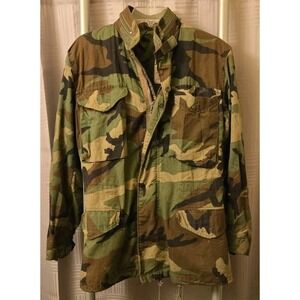 VTG Military Jacket‎ Mens XSmall Camo Field Coat Cold Weather NATO *Flaw*